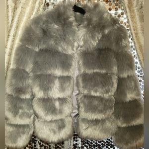 Faux fur coat